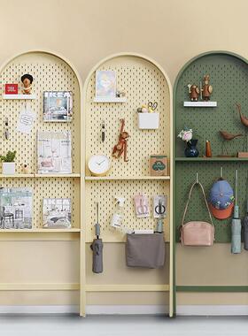 木目iwood 玄关门后芝士薄柜洞洞板 墙边极窄11cm置物收纳拱形柜