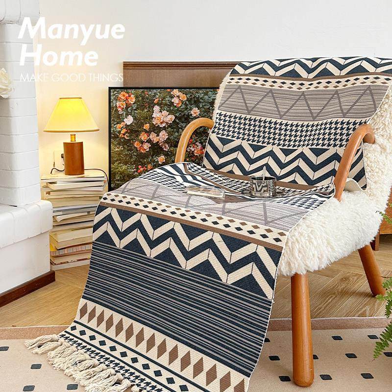 蔓越家 复古条纹花纹棉麻椅垫坐垫单人沙发家庭通用椅子垫,居家布艺,沙发垫,淘宝优惠券,粉丝福利购,淘宝优惠卷