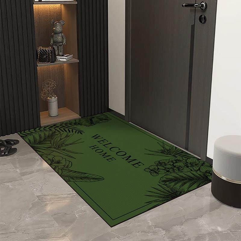 绿色入口门地垫现代简约家居入口入口地毯客厅防滑免洗皮革脚垫,居家布艺,入户地垫,淘宝优惠券,粉丝福利购,淘宝优惠卷