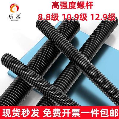 高强度丝杆10.9级8.8级粗牙细牙全螺纹牙条通丝杆全牙螺杆8M10M12