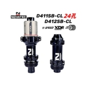 NOVATEC久裕D411 12碟刹24孔 142 412直拉花鼓桶轴中锁六钉100