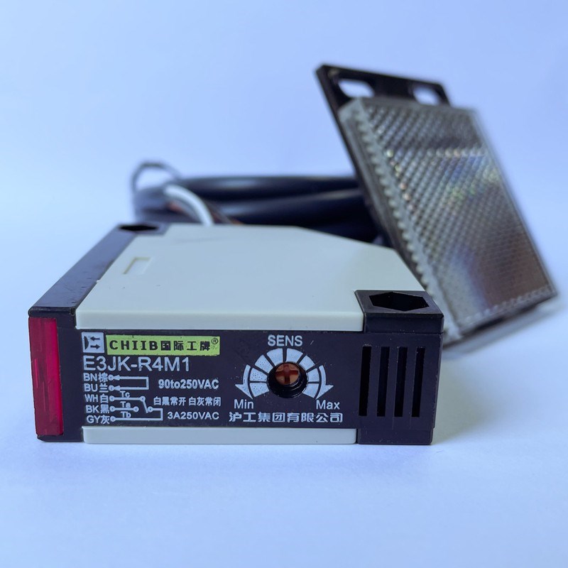 中国沪工光电开关 E3JK-R4M1 DC24V 4米带反射板 12VDC五线220VAC