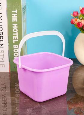 方形料无盖小桶儿童画洗OWE笔桶彩加厚塑色小水桶沙画滩玩水玩沙