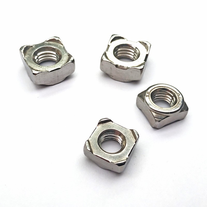 DIN928焊接螺母304不锈钢四方电焊螺帽正方形螺丝帽M4M5M6M8M10