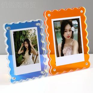 力小卡片展示BSZ架六克寸拍立得亚磁吸片相框照相册摆台感展示框