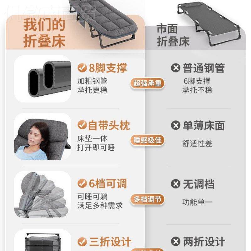 软垫易AB-2折叠床单人携床躺椅午休办公室午睡沙发床床单人简便行