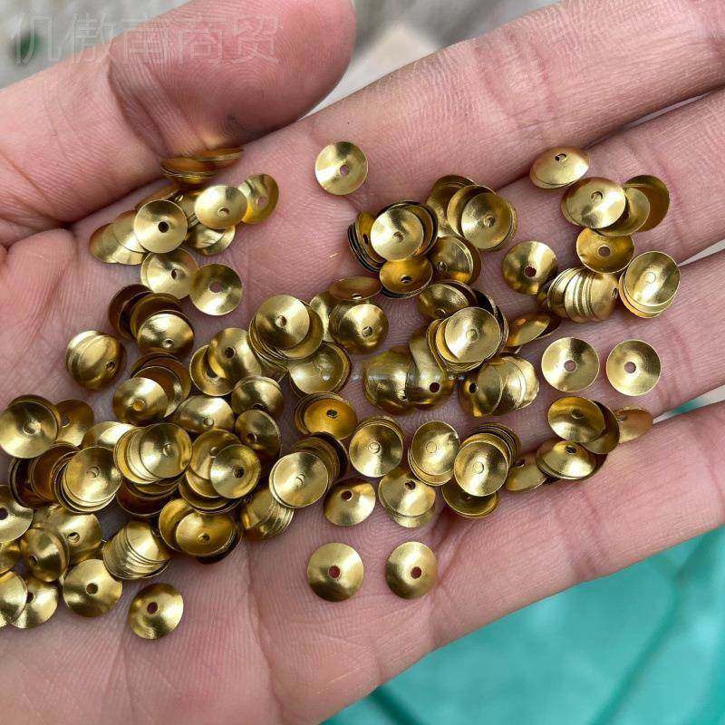 手半工材料不褪片色金色圆片质花金属DINELY梅饰品服装辅料