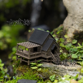 鱼缸造景盆景凉亭中式 古建筑3D打印微景观水陆缸小摆件房子模型