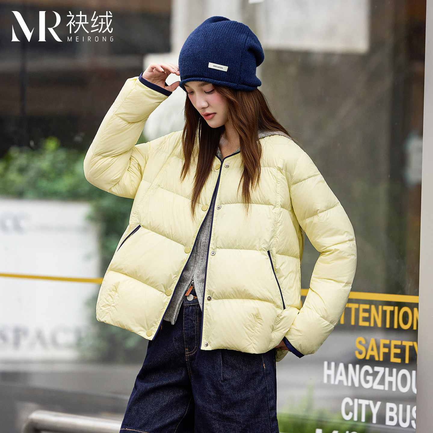 袂绒韩版休闲短款圆领羽绒服女宽松百搭防寒90白鸭绒轻薄保暖外套
