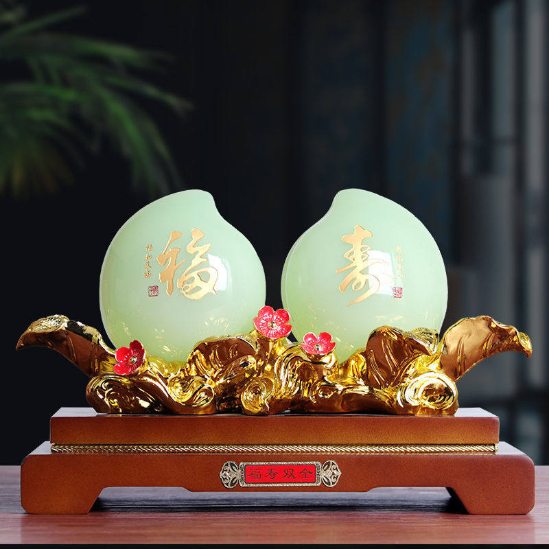 寿桃摆件祝寿贺寿礼物多福添寿大送老人爷爷奶奶长辈实用生日礼品