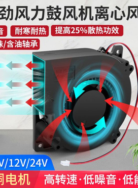 DC5V 12V 24V双滚珠鼓风机 离心风机涡轮香薰加湿器风扇 静音散热