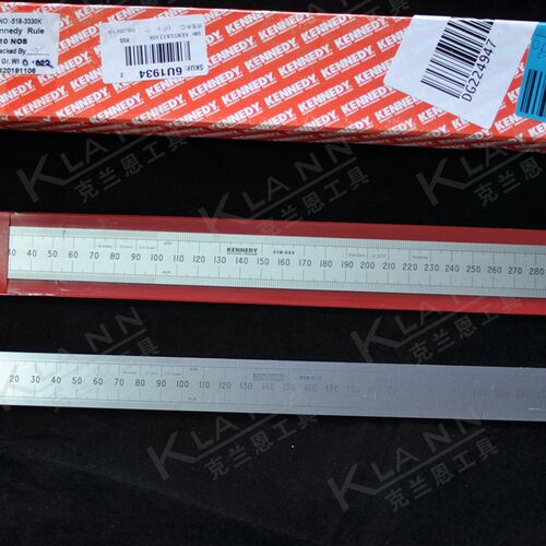 英国肯尼迪KENNEDY工业级不锈钢工程直尺 KEN-518-3330K 圆头硬性