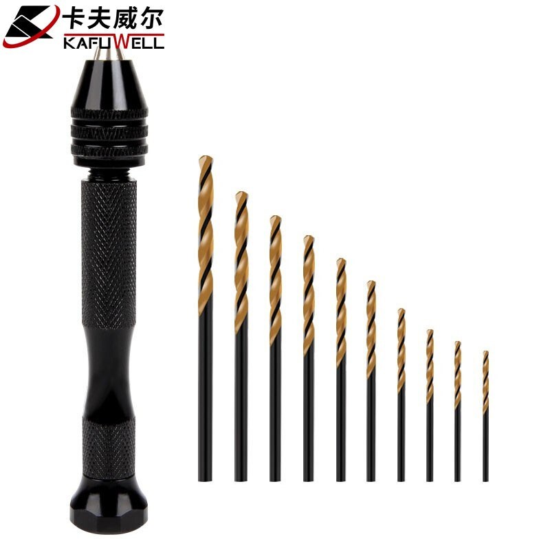 卡夫威尔手捻钻手动打孔器钻眼工具文玩手工钻头手钻套装WA3375