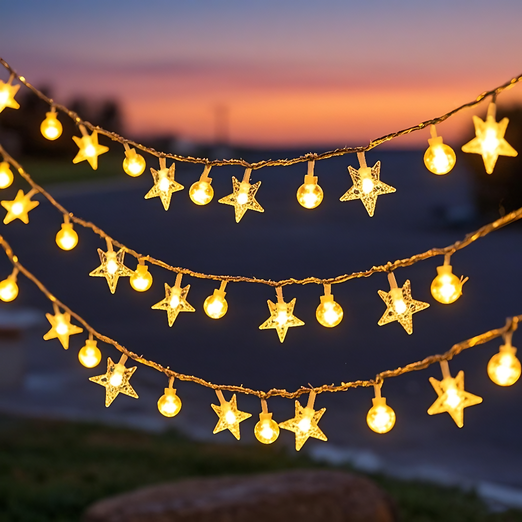 户外太阳能LED星星串灯