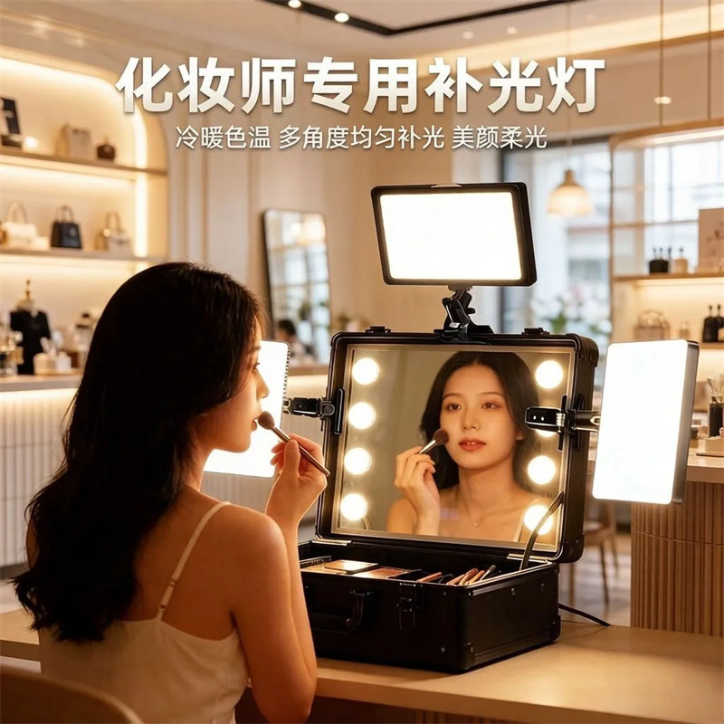 化妆师专用补光灯便携美颜柔光图片
