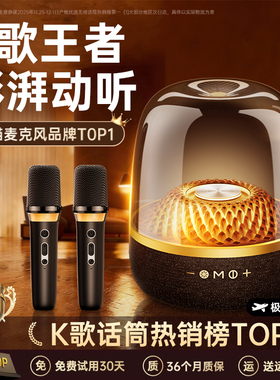 话筒音响一体麦克风家用K歌家庭ktv套装蓝牙音箱唱歌无线卡拉ok
