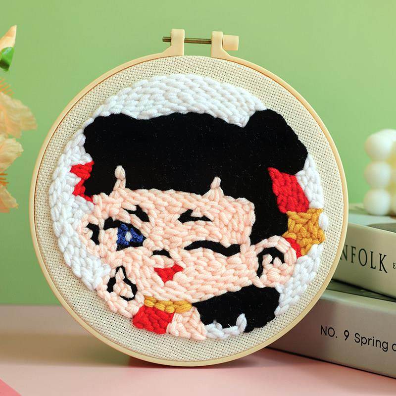 哪咤戳戳绣卡通动漫diy手工可爱毛线 线画 画儿童刺绣自制创意画,居家布艺,戳戳绣,淘宝优惠券,粉丝福利购,淘宝优惠卷