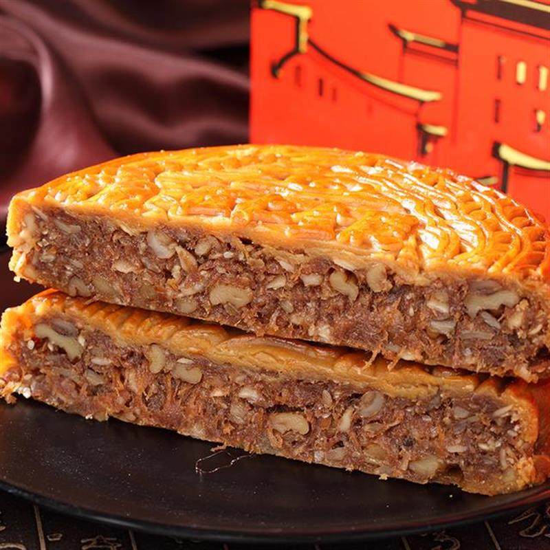 真-3斤铁盒装 五仁金腿大月饼蛋黄莲蓉老式月饼传统口味中秋月饼