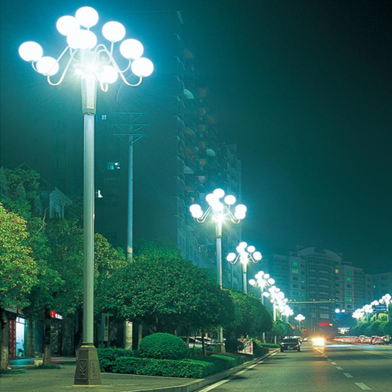 LED中华灯户外广场8叉9火组合灯10米圆杆直杆景观中华灯工厂