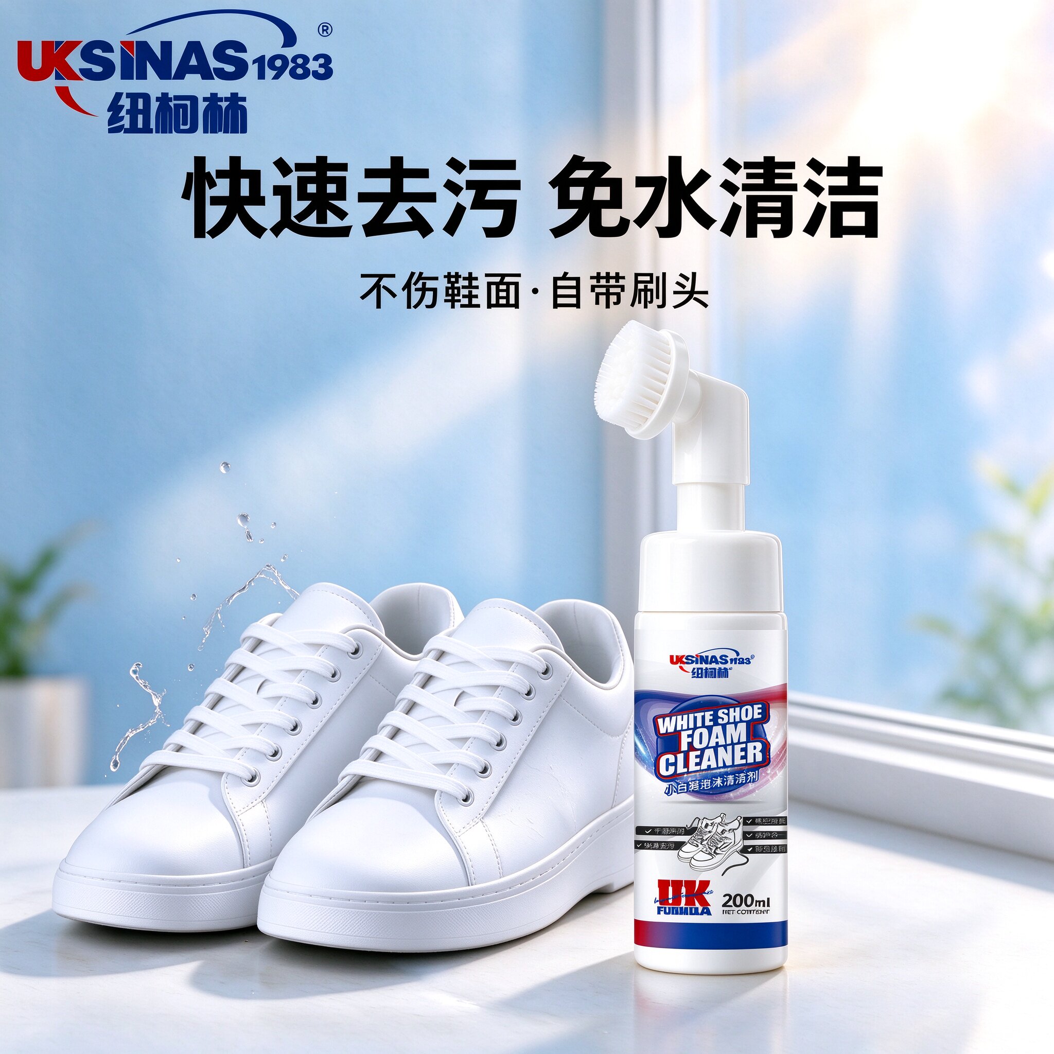 小白鞋泡沫清洁剂干洗去污去黄