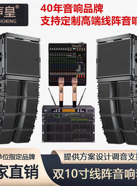 声皇AudioKing 双10寸(8+2)线阵音箱 舞台酒吧学校演出音响套装