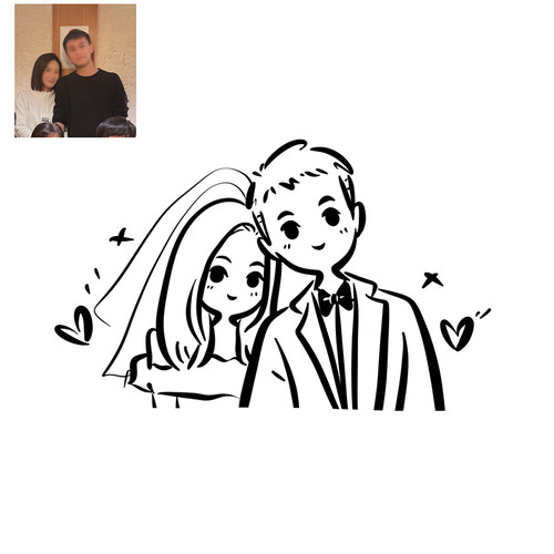 情侣卡通漫画头像定制