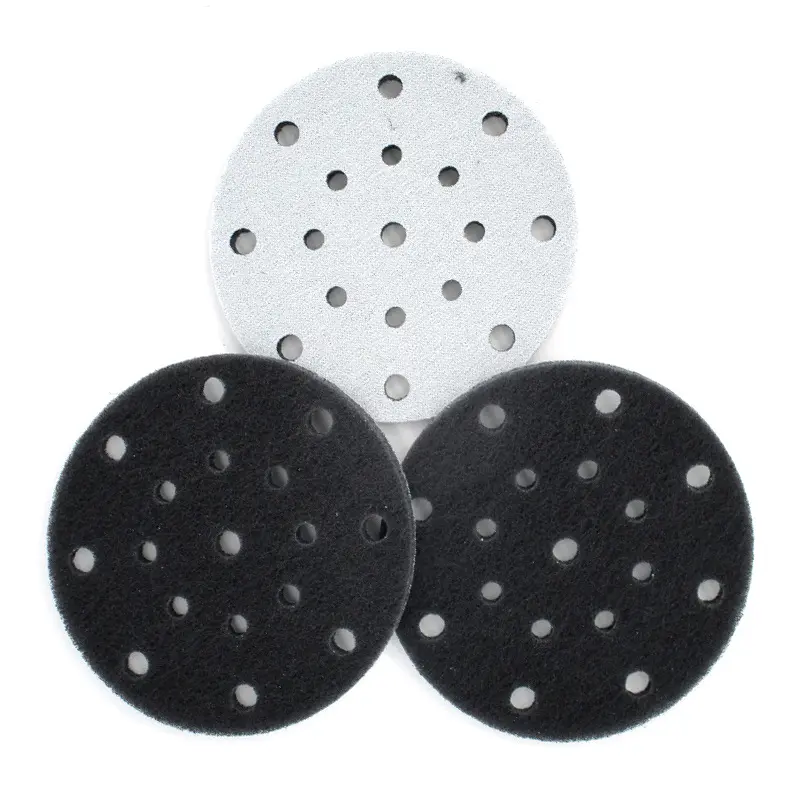 货源 6寸17孔圆盘背绒工业百洁布自粘抛菜瓜布除锈抛光