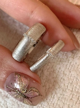 意大利工艺拉丝戒指复古中古回流风缎面2025新款指环