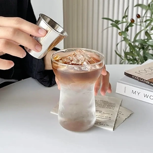 咖啡单层杯 家用透明玻璃早餐牛奶冷萃水杯办公室高硼硅玻璃冰美式