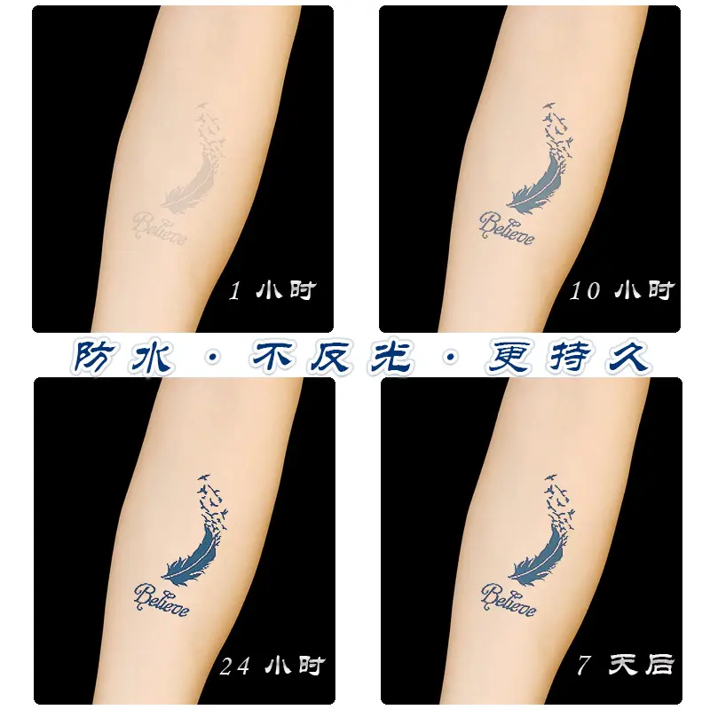 2025年新款果汁纹身贴纸草本new shool old shool欧美蛇纹身贴