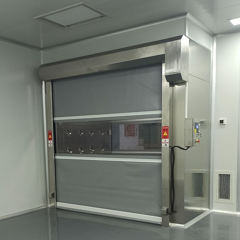 不锈钢风淋室快速卷帘p门货淋室无尘车间单人双吹工厂用风淋门通