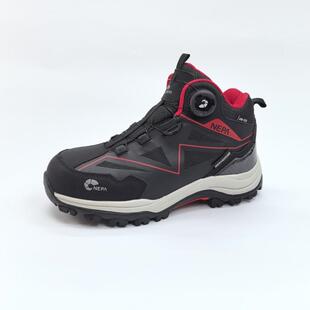 外贸韩国单旋转扣袜套防水钢头鞋防刺穿工地安全劳保鞋四季男女鞋