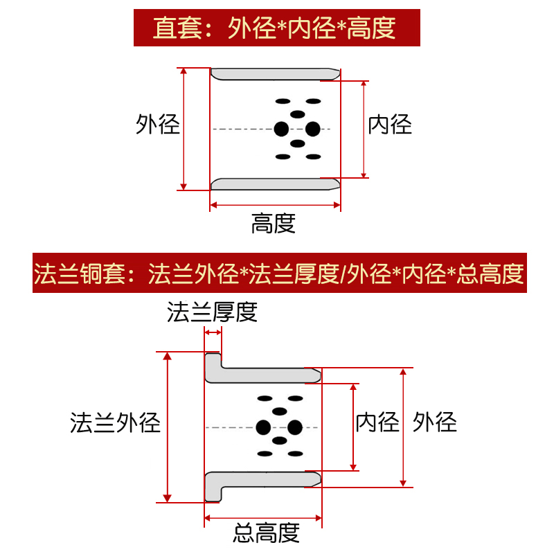 固体润滑石墨铜套 无油衬套 自润滑轴承 耐磨定O制 外径60内径50