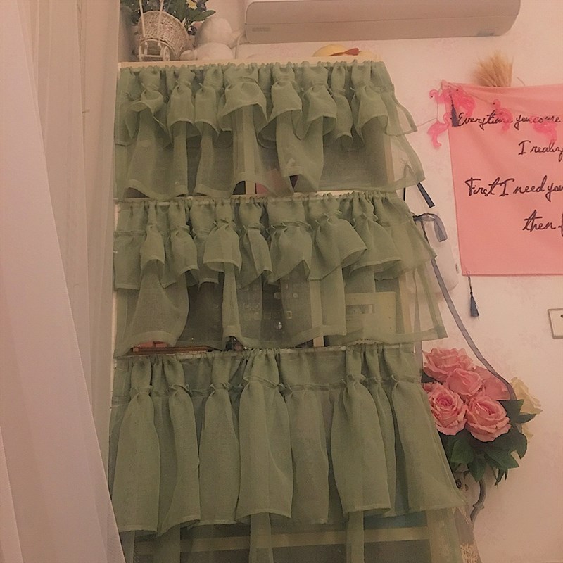 定制美式乡村咖啡l帘短帘纱帘半帘蕾丝飘窗窗纱帘厨房窗帘隔断门