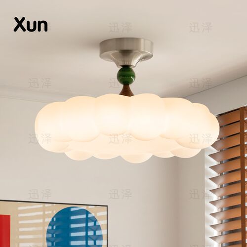 法式中古卧室灯半k吊吸顶灯奶油风主卧灯艺术儿童房灯阳台书房吊