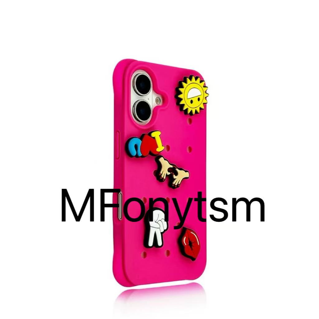 【2025新款】宇桐适用iPhone16ProMax手机壳苹果15pro保护套16plus全包14promax卡通可爱创意洞洞diy防摔女in