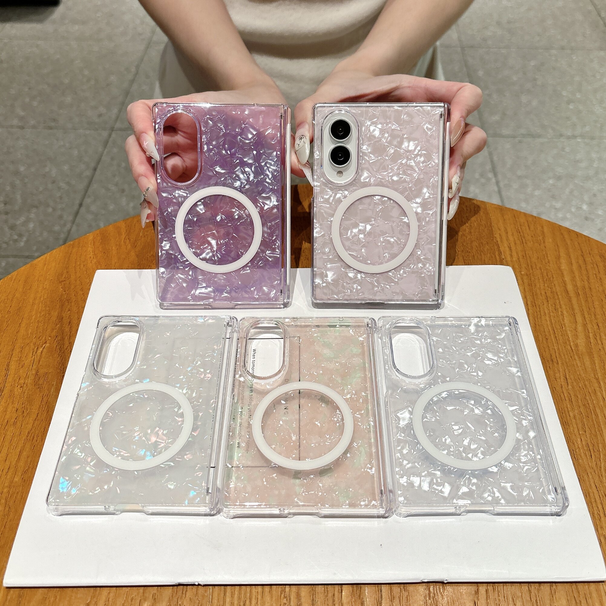 宇桐适用OPPO FindN3手机壳新款磁吸FIND N5创意超薄高级感FIND N6磁吸款贝壳纹折叠屏OPPO FIND N3保护套