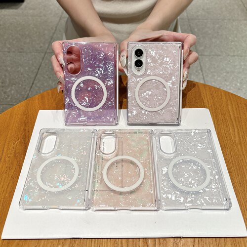 宇桐适用OPPO FindN3手机壳新款磁吸FIND N5创意超薄高级感FIND N6磁吸款贝壳纹折叠屏OPPO FIND N3保护套