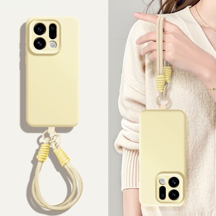 小清新findx9磨砂x8Pro保护壳防摔全包镜头 宇桐适用OPPOfindx9Pro手机壳纯色x8ultra带短绳x8_x8s 糯叽叽