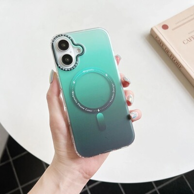 宇桐渐变苍岭绿磨砂磁吸充电适用华为mate60pro手机壳50pro透明mate50透明40pro防摔40保护套ins风简约MagSaf
