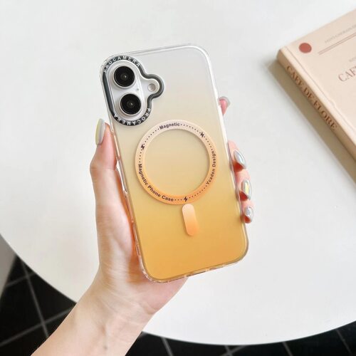 宇桐渐变芒果黄磨砂磁吸充电适用华为mate60pro手机壳50pro透明mate50透明40pro防摔40保护套ins风简约MagSaf