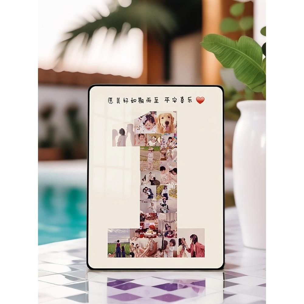 一周岁纪念相框儿童相框周岁手足印1周岁宝宝周岁相框照片相框