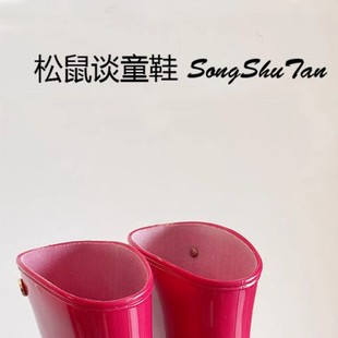 出口女童雨鞋红色蝴蝶结公主雨靴宝宝幼儿园防滑软底小女孩水鞋