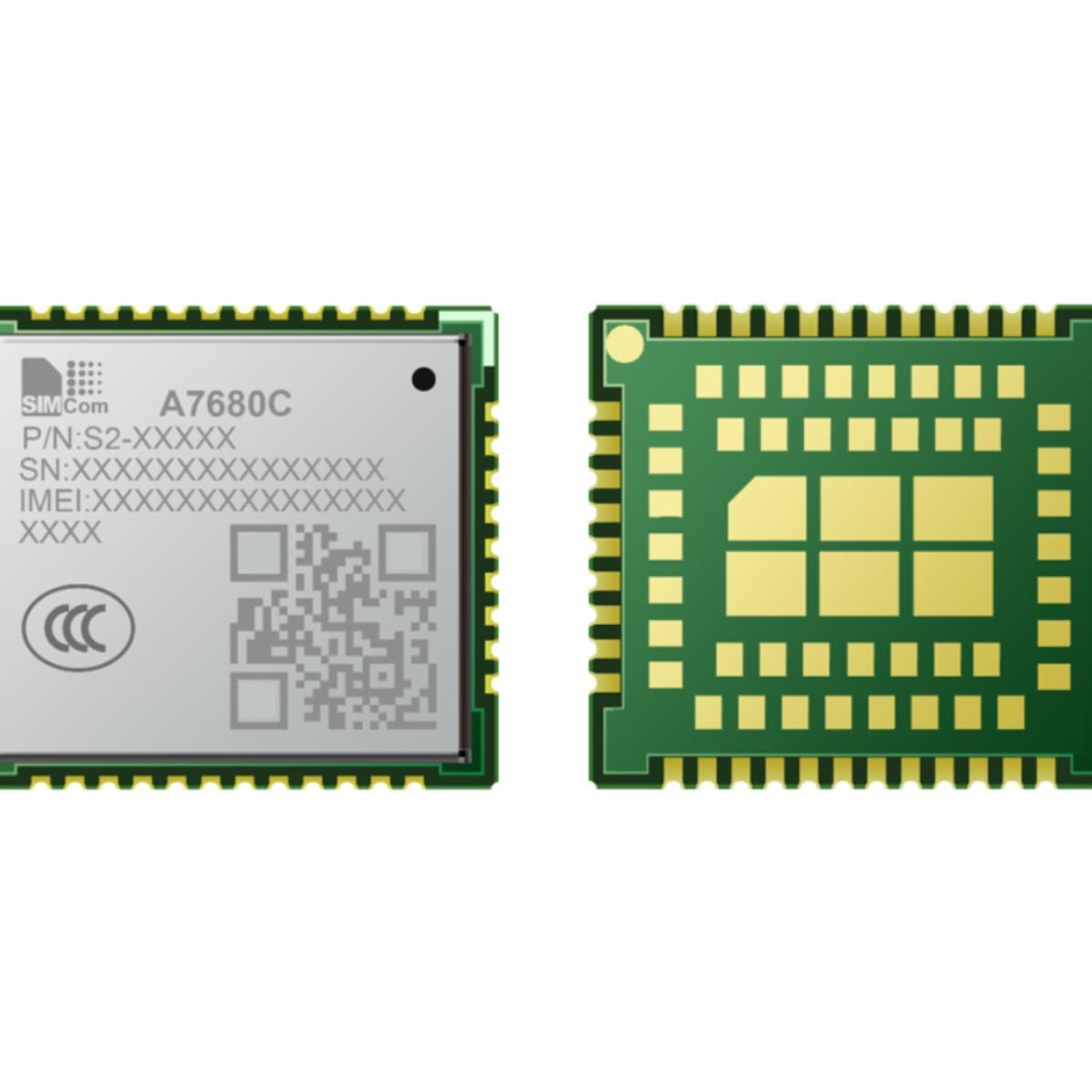 SIMCom/芯讯通A7680C CAT1模块硬件兼容SIM800C全球小尺寸4G