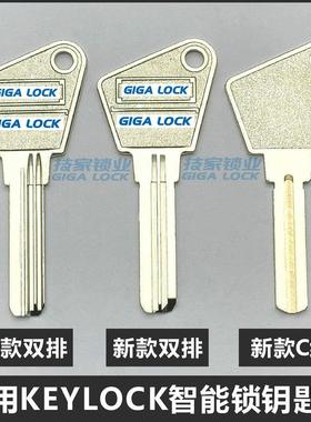 适用KEYLOCK第吉尔钥匙胚双排珠叶片钥匙胚智能锁指纹锁电子门锁