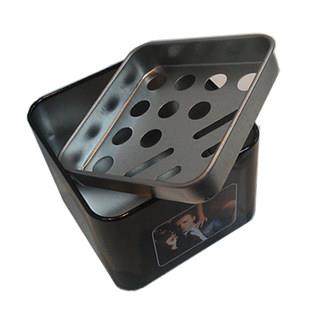 烟灰缸带盖子 不锈钢铁皮烟灰缸礼品 时尚金属烟灰缸包邮