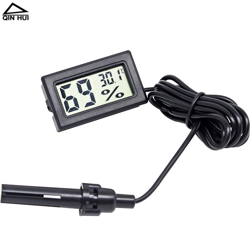 电子数显温湿度计探测传感器带探头嵌入式冰箱鱼缸爬宠测湿测温仪