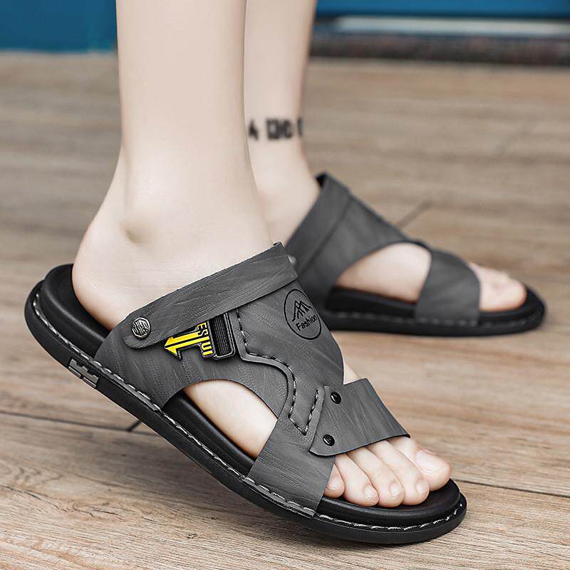 新品凉鞋男款夏季外穿防滑开车两用爸爸凉拖男士户外运动休闲沙滩