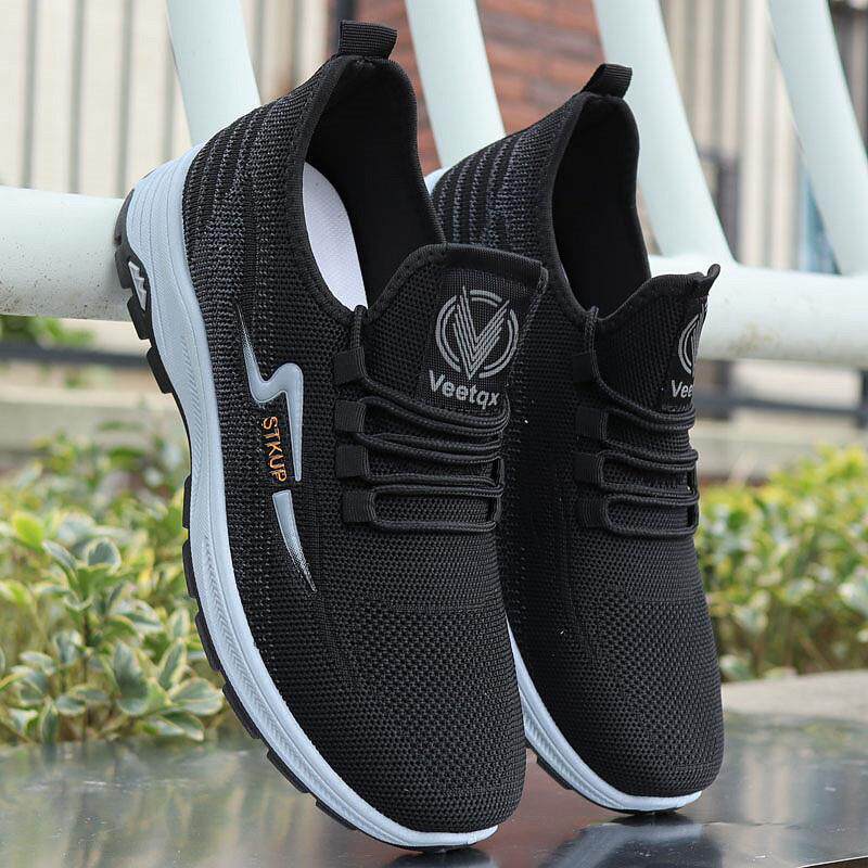 新品春季网面透气男鞋休闲鞋软底轻便防臭运动鞋男款网鞋跑步鞋子