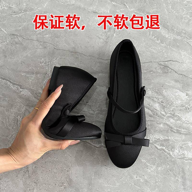 好货韩版复古晚晚风呢子包头半拖鞋女外穿一脚蹬厚底灰色毛毡勃肯